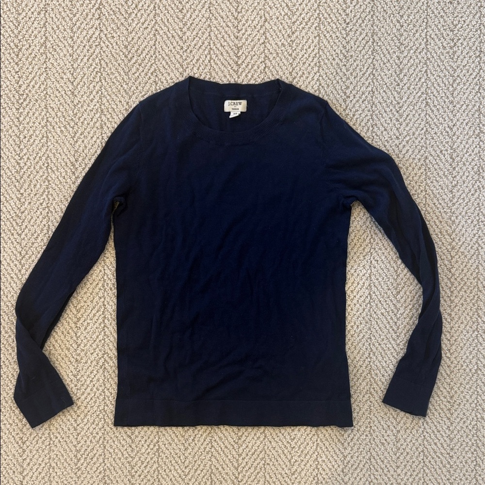 J. Crew Deep Blue Crewneck Sweater